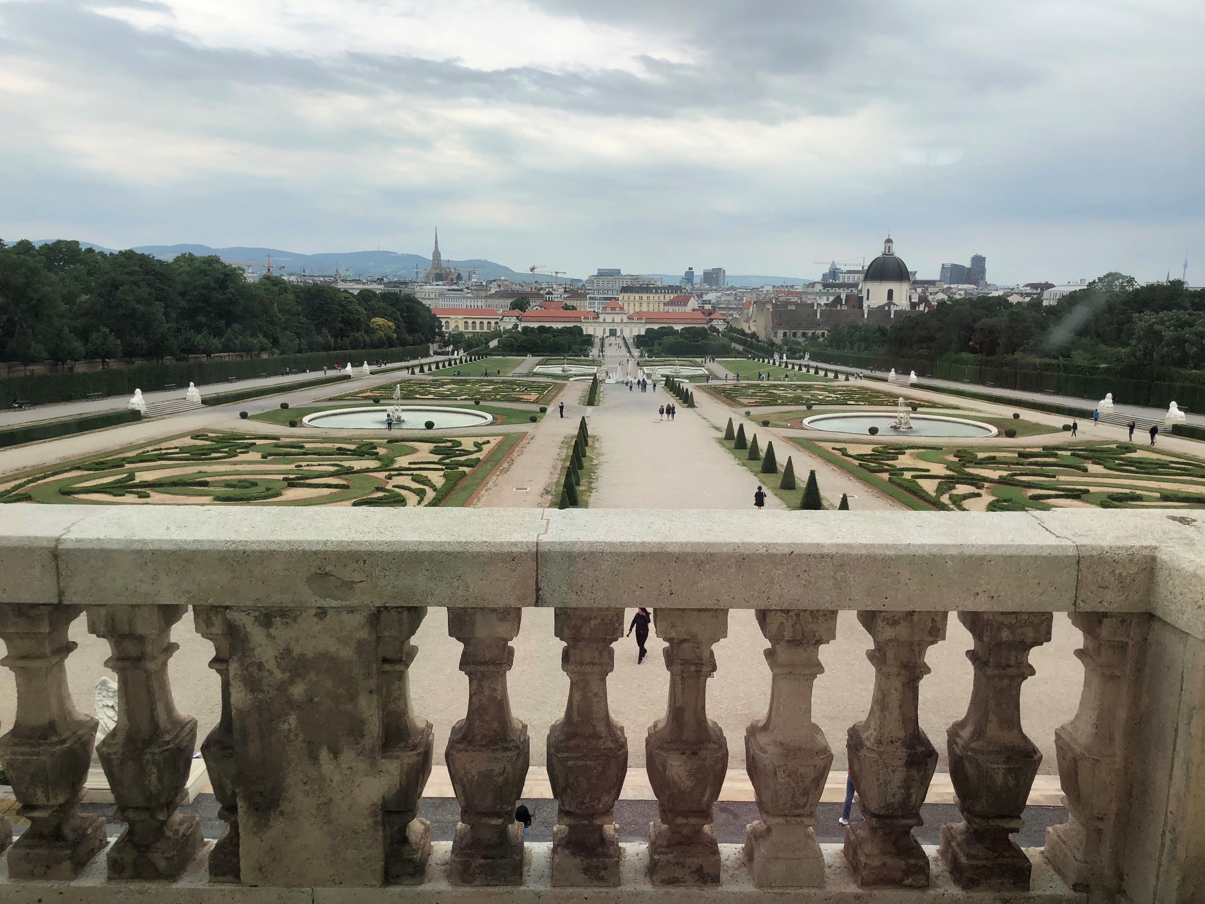 Landscape and gardens from top of Schloss Belvedere